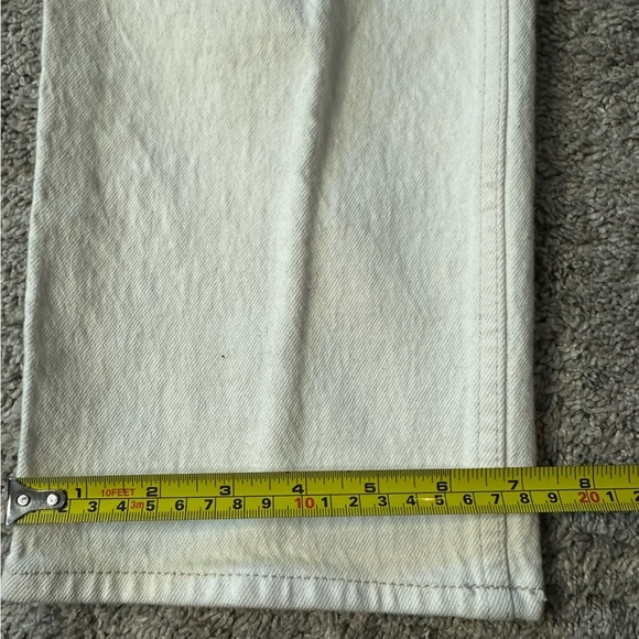 🎆 Abercrombie & Fitch AF 90s Straight Ultra High Rise Carpenter Jeans cream 30 - Picture 10 of 11